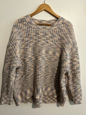Cozy Marled Knit Crewneck Sweater